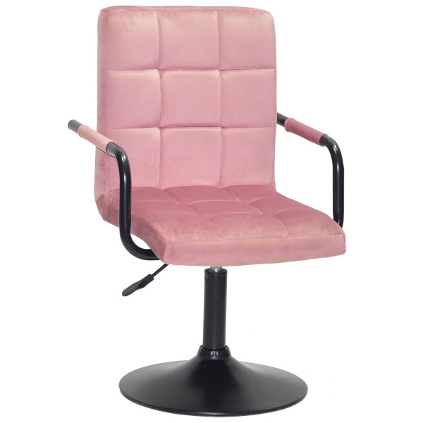 Стул Onder Mebli Augusto-Arm BK-BASE Пыльная Роза B-1030 Бархат-0