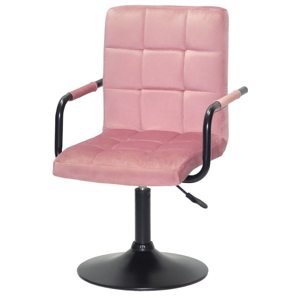 Стул Onder Mebli Augusto-Arm BK-BASE Пыльная Роза B-1030 Бархат-1