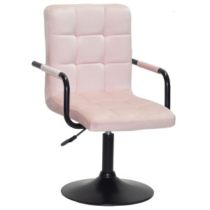 Стілець Onder Mebli Augusto-Arm BK-BASE Рожевий B-1021 Оксамит