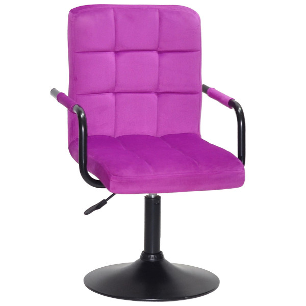 Стілець Onder Mebli Augusto-Arm BK-BASE Бузок B-1022 Оксамит-0