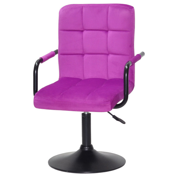 Стілець Onder Mebli Augusto-Arm BK-BASE Бузок B-1022 Оксамит-1