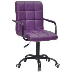 Стілець Onder Mebli Augusto-Arm BK-OFFICE Фіолетовий 1031 Екошкіра