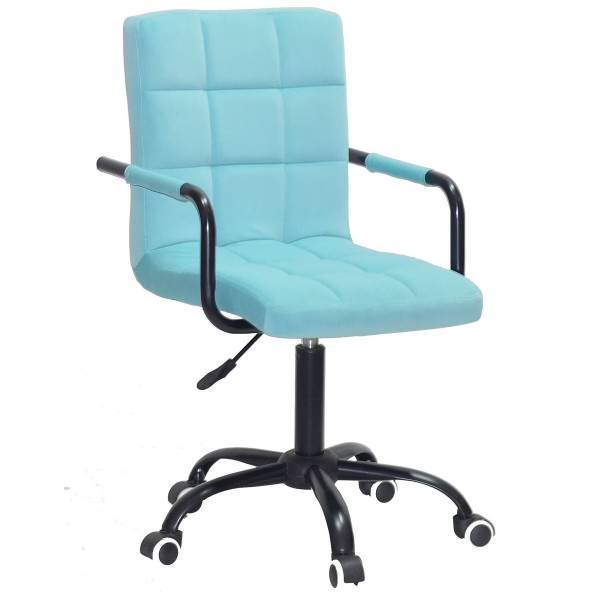 Стул Onder Mebli Augusto-Arm BK-OFFICE Голубой B-1019 Бархат-0