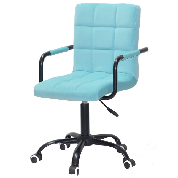 Стул Onder Mebli Augusto-Arm BK-OFFICE Голубой B-1019 Бархат-1