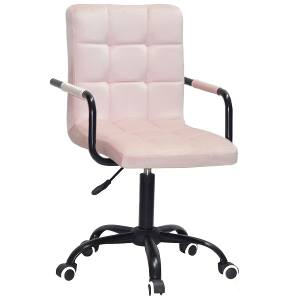 Стілець Onder Mebli Augusto-Arm BK-OFFICE Рожевий B-1021 Оксамит-0