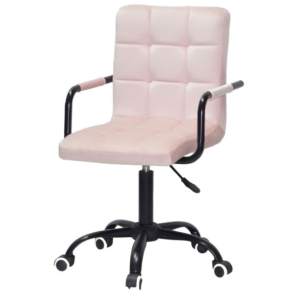 Стілець Onder Mebli Augusto-Arm BK-OFFICE Рожевий B-1021 Оксамит-1