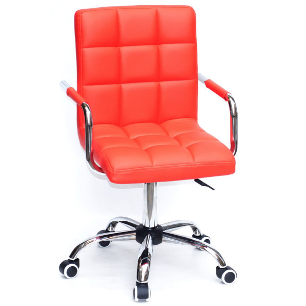 Стілець Onder Mebli Augusto-Arm CH-Office Червоний 1007 Екошкіра-0