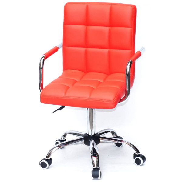 Стілець Onder Mebli Augusto-Arm CH-Office Червоний 1007 Екошкіра-1