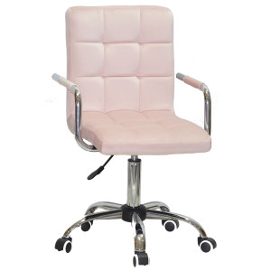 Стілець Onder Mebli Augusto-Arm CH-OFFICE Рожевий B-1021 Оксамит