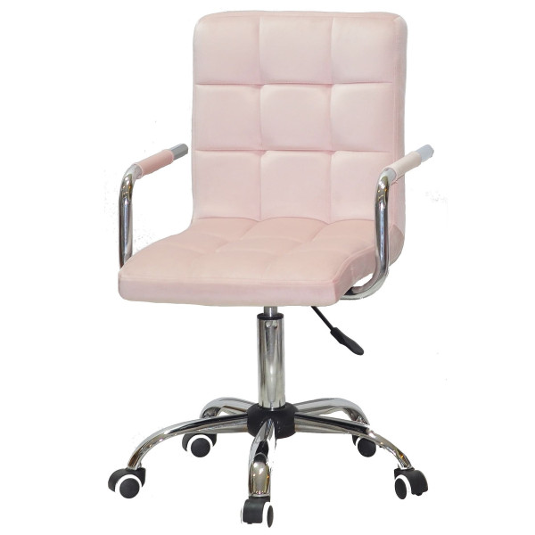 Стілець Onder Mebli Augusto-Arm CH-OFFICE Рожевий B-1021 Оксамит-1