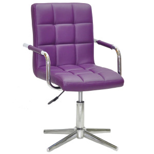 Стул Onder Mebli Augusto-Arm MODERN BASE Фиолетовый 1031 Экокожа
