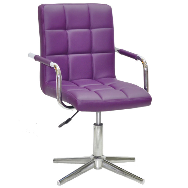 Стілець Onder Mebli Augusto-Arm MODERN BASE Фіолетовий 1031 Екошкіра-0