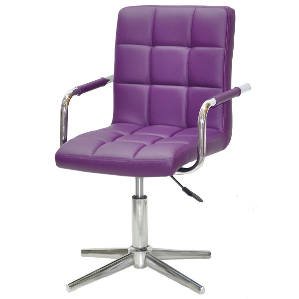 Стілець Onder Mebli Augusto-Arm MODERN BASE Фіолетовий 1031 Екошкіра-1