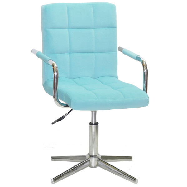 Стул Onder Mebli Augusto-Arm MODERN BASE Голубой B-1019 Бархат-0