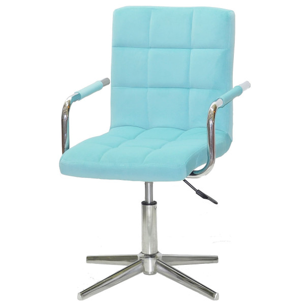 Стул Onder Mebli Augusto-Arm MODERN BASE Голубой B-1019 Бархат-1