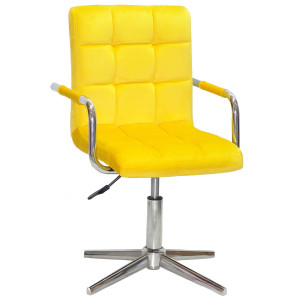 Стул Onder Mebli Augusto-Arm MODERN BASE Желтый B-1027 Бархат