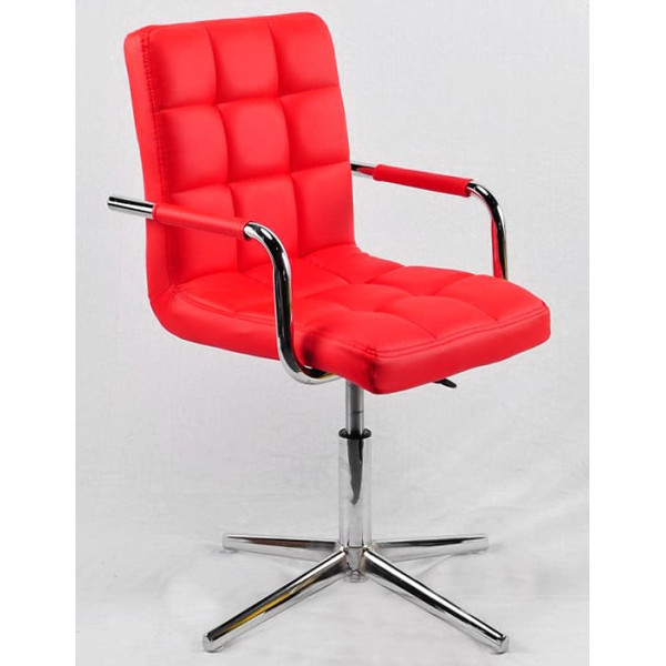 Стул Onder Mebli Augusto-Arm MODERN BASE Красный 1007 Экокожа-0