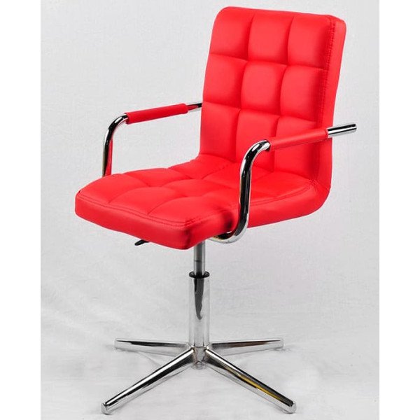 Стул Onder Mebli Augusto-Arm MODERN BASE Красный 1007 Экокожа-2