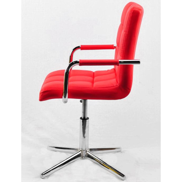 Стул Onder Mebli Augusto-Arm MODERN BASE Красный 1007 Экокожа-4