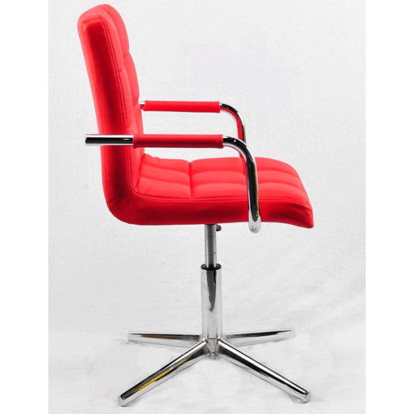 Стул Onder Mebli Augusto-Arm MODERN BASE Красный 1007 Экокожа-3