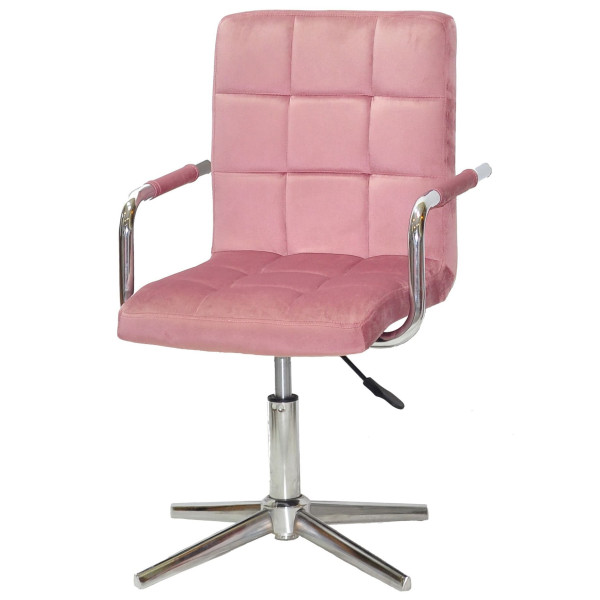 Стілець Onder Mebli Augusto-Arm MODERN BASE Пильна Троянда B-1030 Оксамит-1
