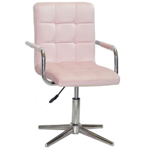 Стул Onder Mebli Augusto-Arm MODERN BASE Розовый B-1021 Бархат