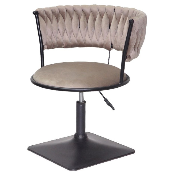 Стілець Onder Mebli Ava 4-BK-Base Кава UC-912 Оксамит-1