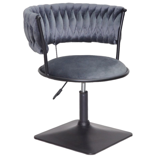 Стілець Onder Mebli Ava 4-BK-Base Сірий UC-901 Оксамит-0