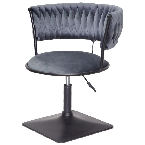 Стілець Onder Mebli Ava 4-BK-Base Сірий UC-901 Оксамит-1