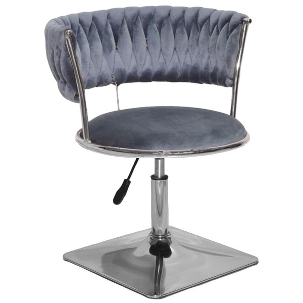 Стілець Onder Mebli Ava 4-CH-Base Сірий UC-901 Оксамит-0