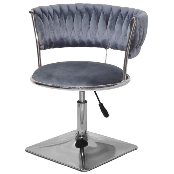 Стілець Onder Mebli Ava 4-CH-Base Сірий UC-901 Оксамит-1