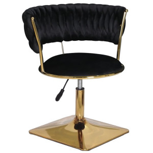 Стілець Onder Mebli Ava 4-GD-Base Чорний UC-904 Оксамит