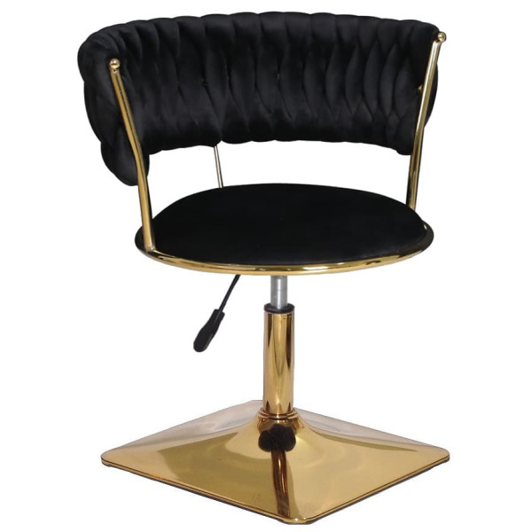 Стілець Onder Mebli Ava 4-GD-Base Чорний UC-904 Оксамит-0