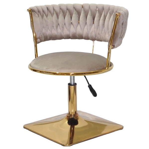 Стілець Onder Mebli Ava 4-GD-Base Кава UC-912 Оксамит-1