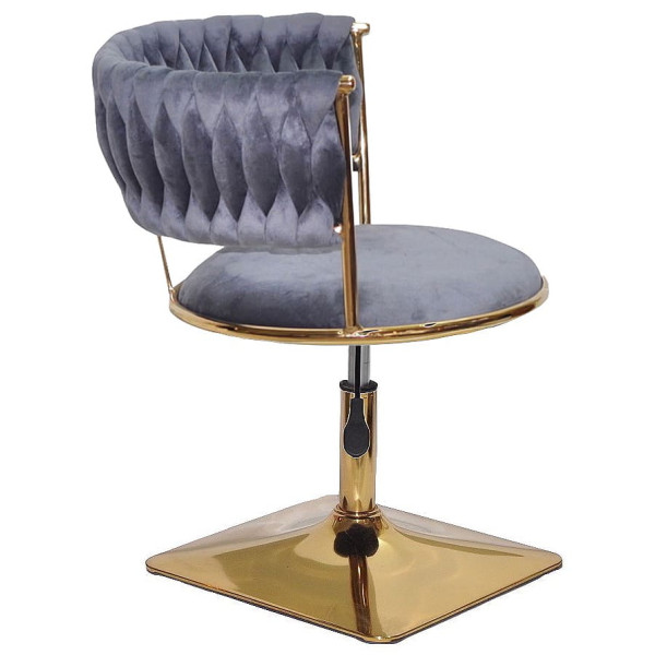 Стілець Onder Mebli Ava 4-GD-Base Сірий UC-901 Оксамит-2