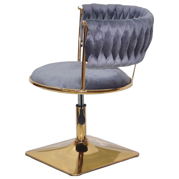 Стілець Onder Mebli Ava 4-GD-Base Сірий UC-901 Оксамит-3