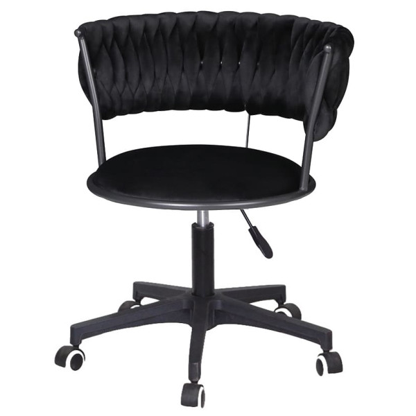 Стілець Onder Mebli Ava BK-Modern Office Чорний UC-904 Оксамит-1