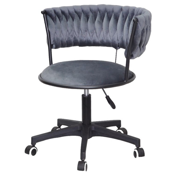 Стілець Onder Mebli Ava BK-Modern Office Сірий UC-901 Оксамит-1