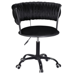 Стілець Onder Mebli Ava BK-Office Чорний UC-904 Оксамит