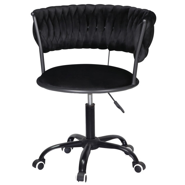 Стілець Onder Mebli Ava BK-Office Чорний UC-904 Оксамит-1