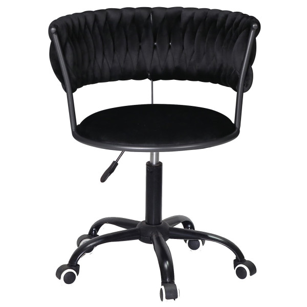 Стілець Onder Mebli Ava BK-Office Чорний UC-904 Оксамит-2