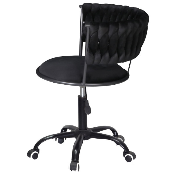 Стілець Onder Mebli Ava BK-Office Чорний UC-904 Оксамит-4