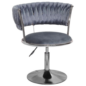 Стілець Onder Mebli Ava CH-Base Сірий UC-901 Оксамит