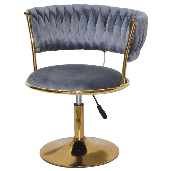 Стілець Onder Mebli Ava GD-Base Сірий UC-901 Оксамит-1