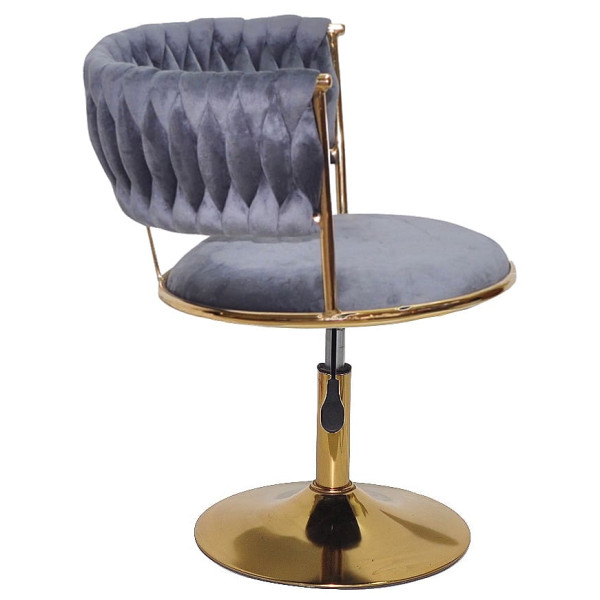 Стілець Onder Mebli Ava GD-Base Сірий UC-901 Оксамит-2