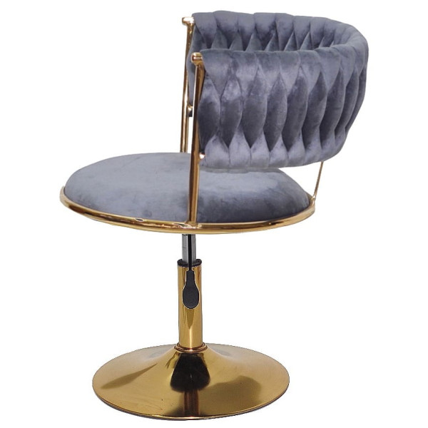 Стілець Onder Mebli Ava GD-Base Сірий UC-901 Оксамит-3