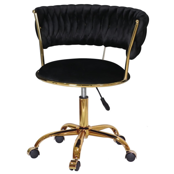 Стілець Onder Mebli Ava GD-Office Чорний UC-904 Оксамит-1