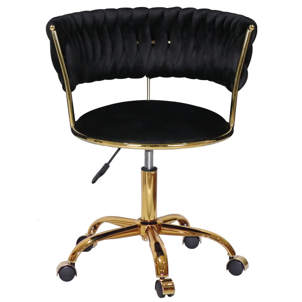 Стілець Onder Mebli Ava GD-Office Чорний UC-904 Оксамит-2