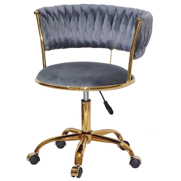 Стілець Onder Mebli Ava GD-Office Сірий UC-901 Оксамит-1