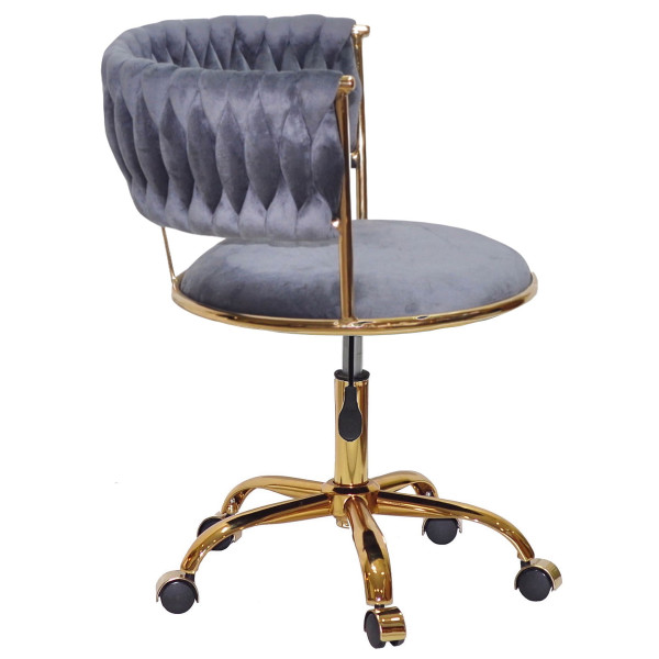 Стілець Onder Mebli Ava GD-Office Сірий UC-901 Оксамит-2